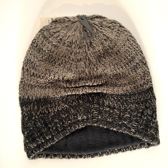 Barts Two-Tone Tan Black Knit Beanie NWT - Picture 3 of 8